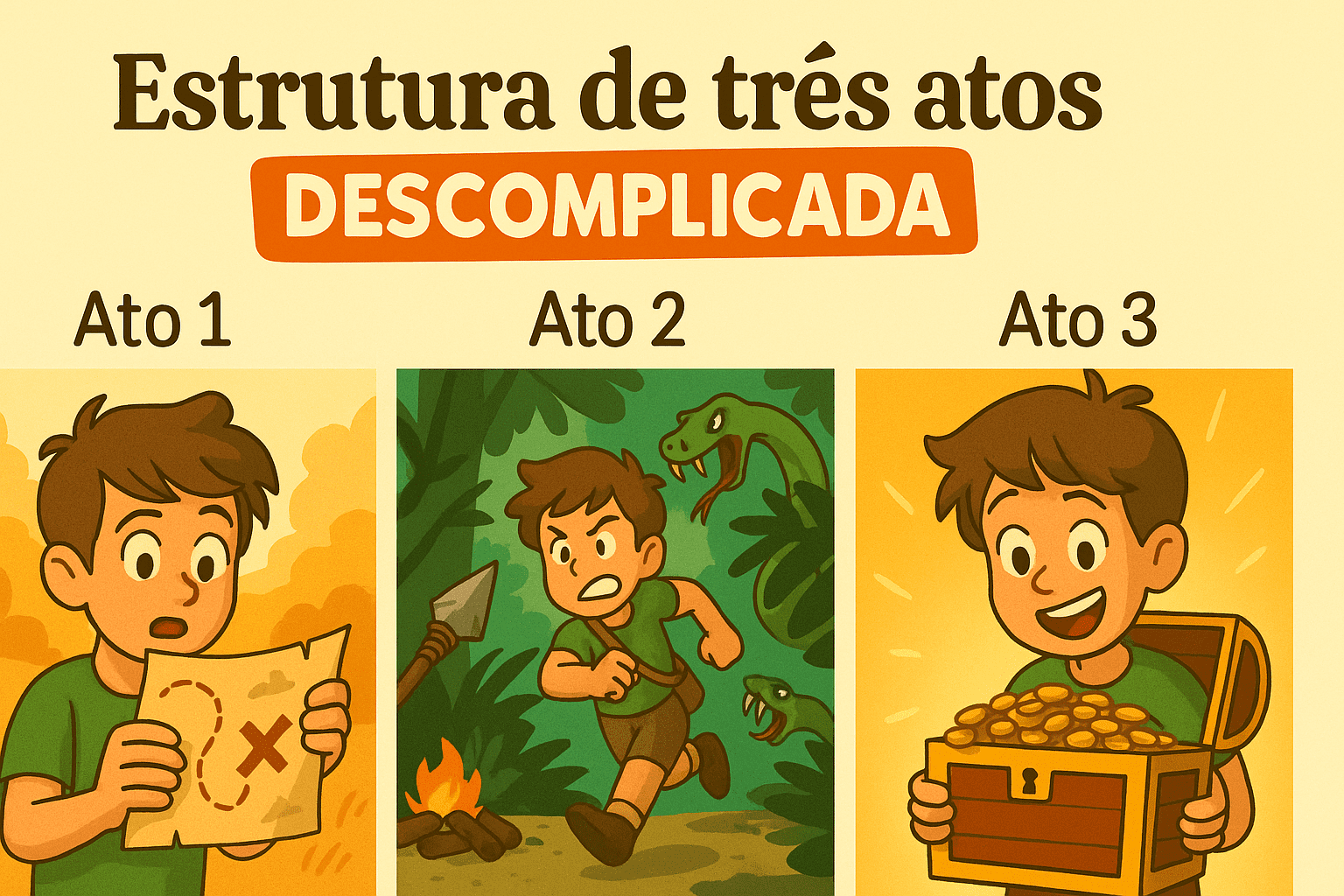 A Estrutura de Três Atos Descomplicada de Verdade.